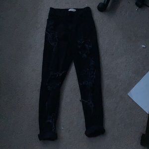 Black rip jeans